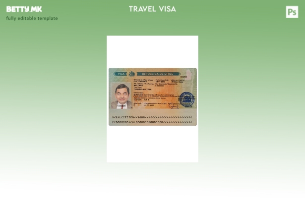Модерен стил шаблон за туристичка виза за Чиле