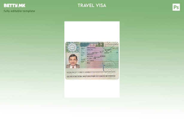 Модерен стил шаблон за холандска шенген виза