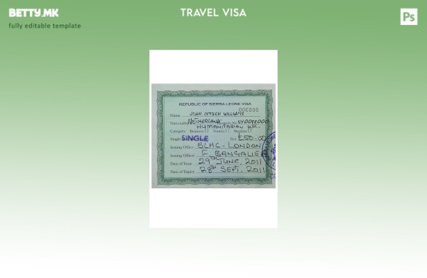 Модерен стилски шаблон за виза во Сиера Леоне