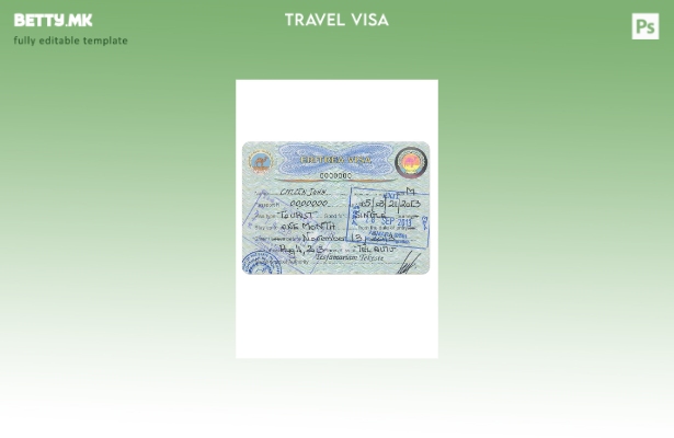 Шаблон за верзија на виза за Еритреја во модерен стил