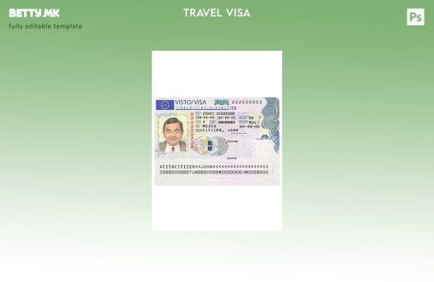 Шаблон за верзија на шенген виза за Италија во модерен стил