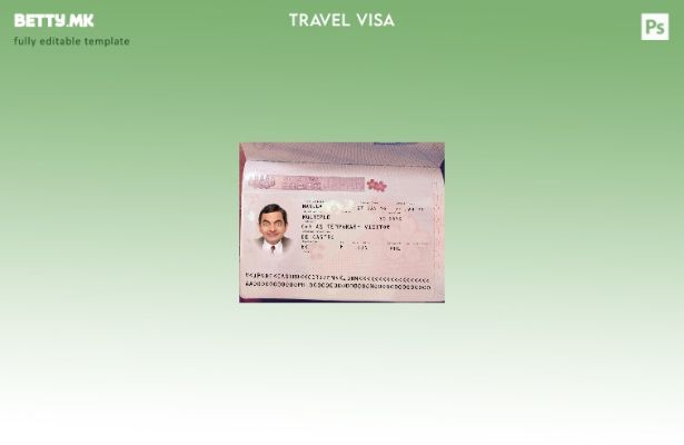 Шаблон за виза за Јапонија во модерен стил