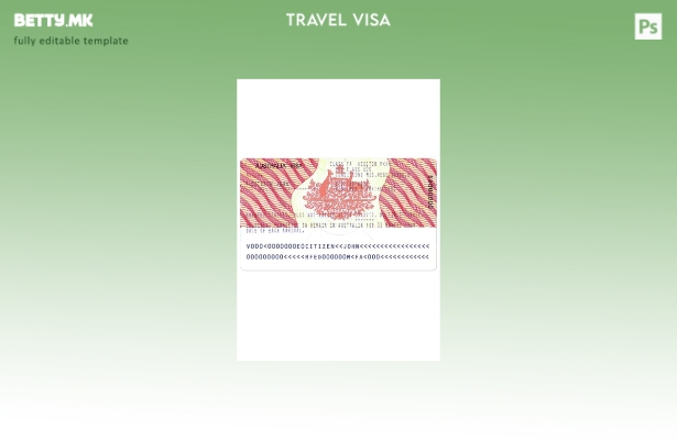 Шаблон за виза за Австралија во модерен стил 1