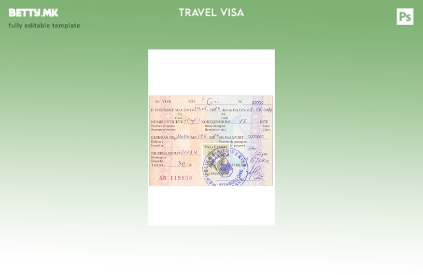 Шаблон за виза за Албанија во модерен стил 1