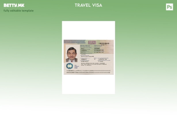 Шаблон за виза за Бразил во модерен стил