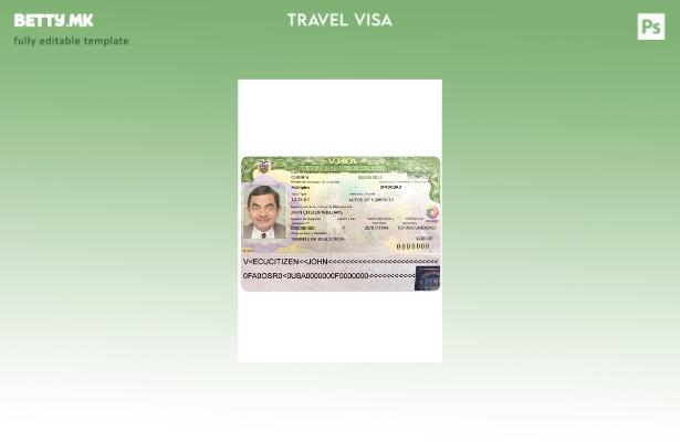 Шаблон за виза за Еквадор во модерен стил