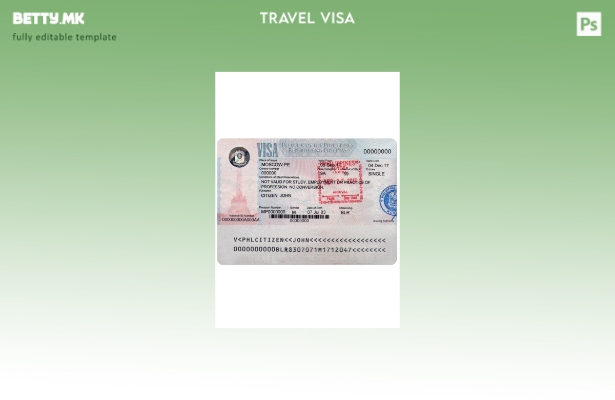Шаблон за виза за Филипини во модерен стил