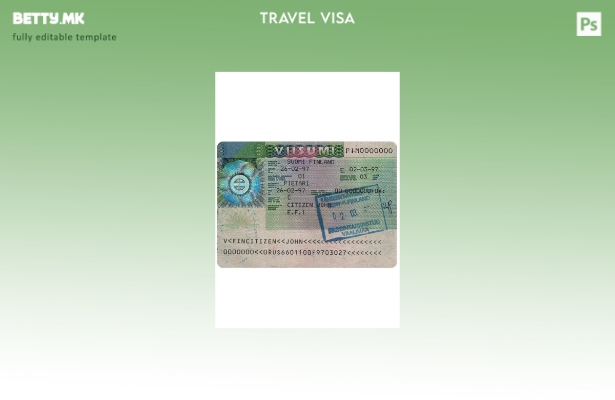 Шаблон за виза за Финска во модерен стил