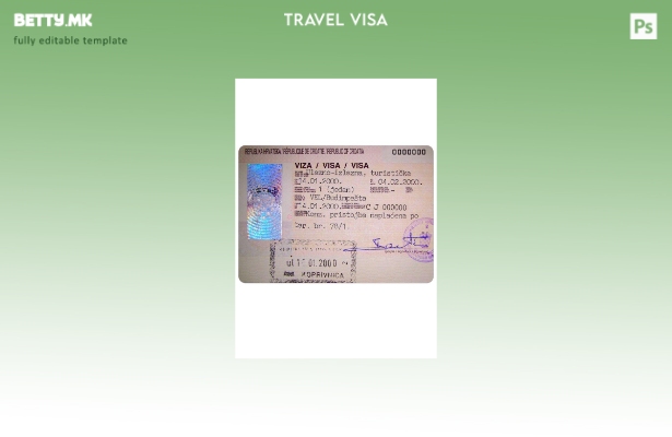 Шаблон за виза за Хрватска во модерен стил