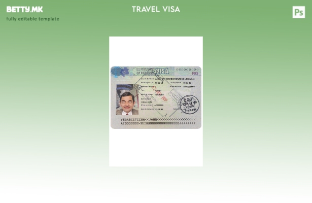 Шаблон за патна виза за Габонеза во модерен стил