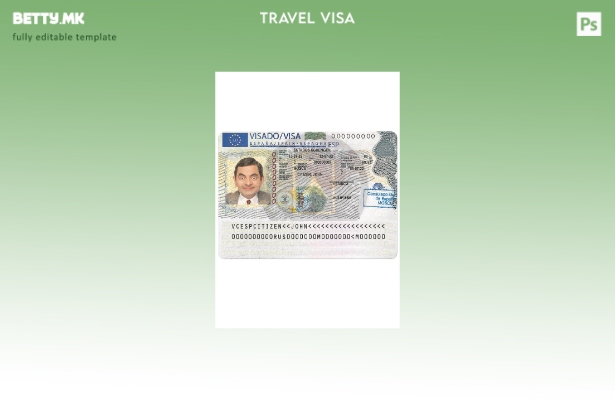 Шаблон за патна виза за Шпанија во модерен стил