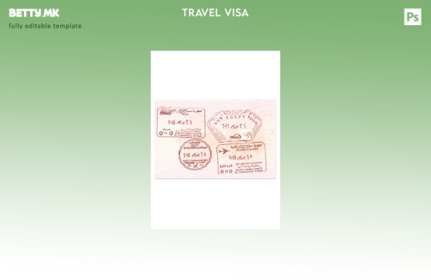 Шаблон за печат за виза во Египет во модерен стил