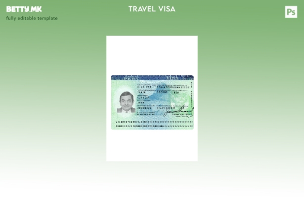 Шаблон за туристичка виза во Перу во модерен стил