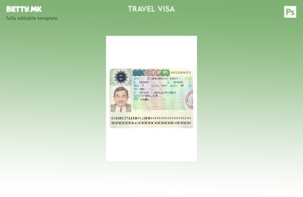 Шаблон за туристичка виза за Словенија во модерен стил