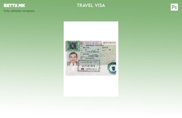 Шаблон за туристичка виза за Хрватска во модерен стил