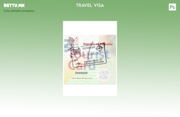 Шаблон за туристичка картичка во модерен стил во Суринам