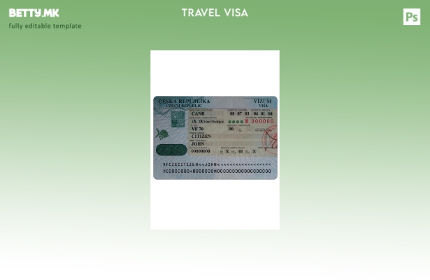 Шаблон за чешка виза во модерен стил