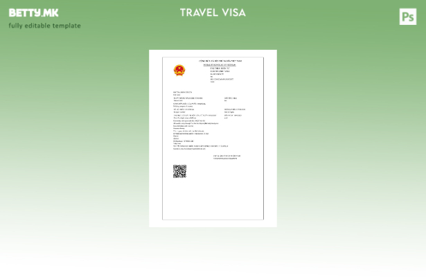 модерен стил Виетнам и виза во шаблон за Word и Pdf