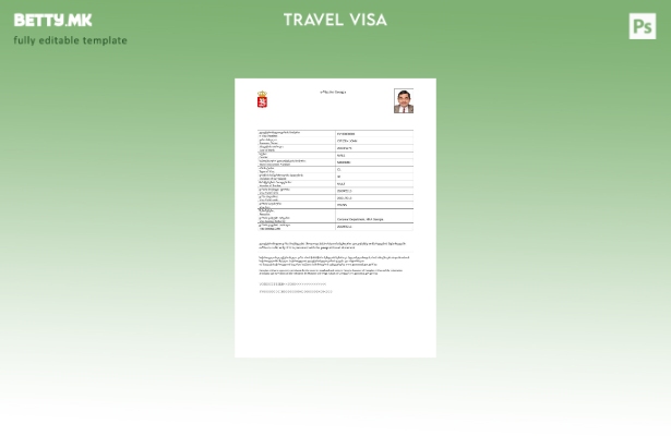 модерен стил Грузија и виза во шаблон за Word и Pdf