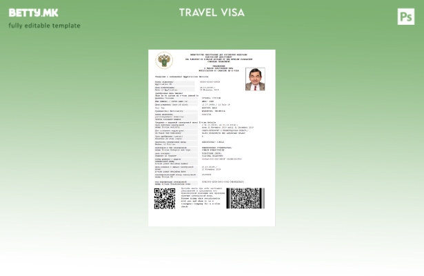 модерен стил Русија и виза во шаблон за Word и Pdf