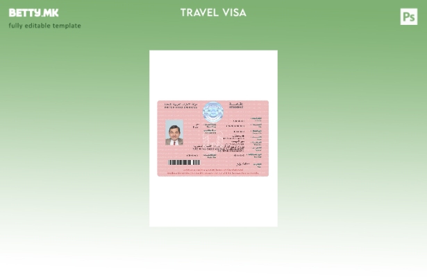 модерен стил за дозвола за престој во Обединетите Арапски Емирати нов шаблон