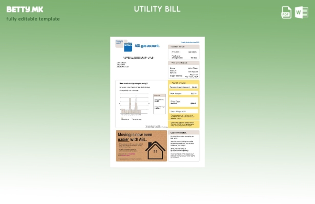 Модерен стил Австралија AGL шаблон за верзија за комунални услуги за гас