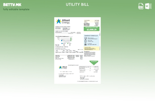 Модерен стил Австралија Alinta Energy шаблон за верзија на зборот за комунални 1