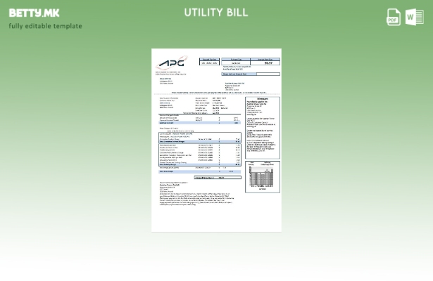 Модерен стил Австриски Power Grid AG шаблон за комунални сметки
