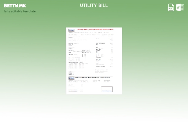 Модерен стил Индија C PDCL шаблон за збор за сметки за комунални услуги