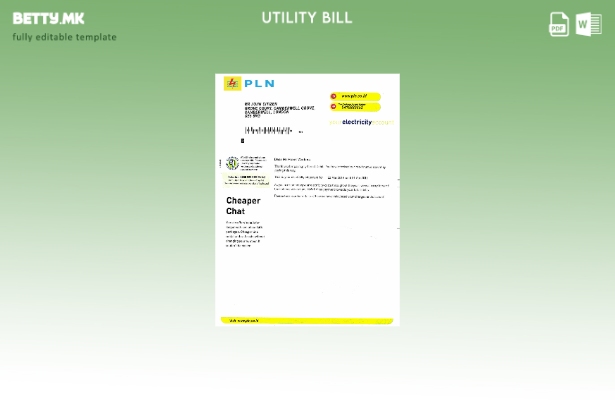 Модерен стил Индонезија PLN шаблон сметки за електрична енергија