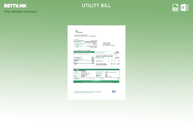 Модерен стил Италија Едисон шаблон сметки за комунални услуги