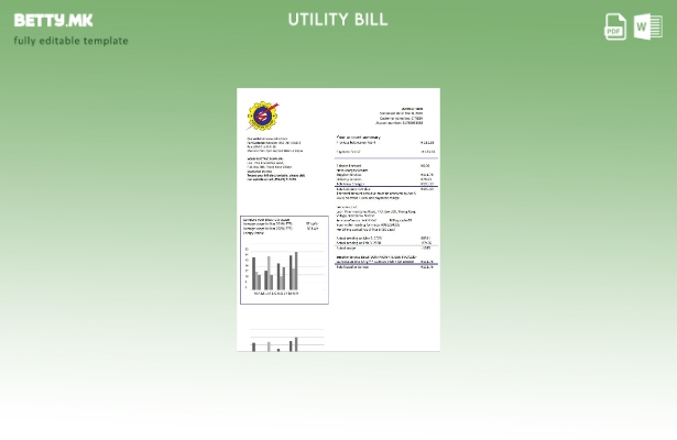 Модерен стил Лаос Electricite du Laos шаблон за сметки за електрична енергија