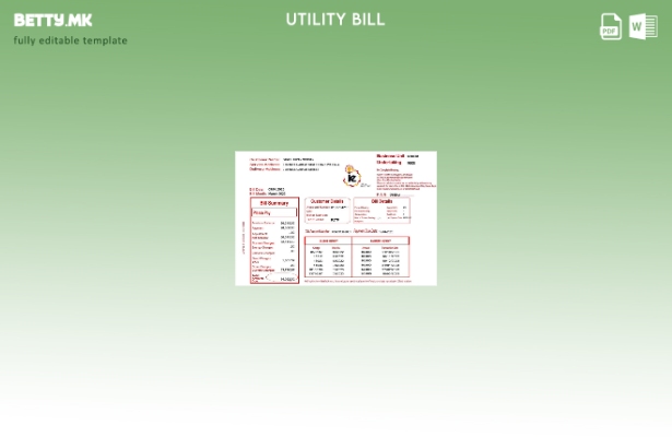 Модерен стил Нигерија IKEJA шаблон за комунални сметки