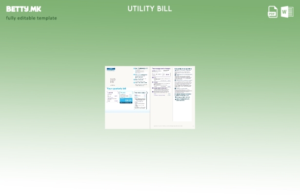 Модерен стил Обединетото Кралство Јоркшир, страници за комунални сметки за вода,