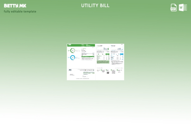 Модерен стил Обединетото Кралство Шаблон за страници за сметки за комунални услу