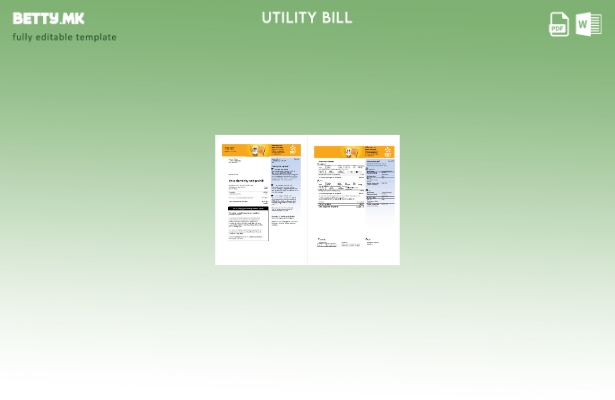 Модерен стил Обединетото Кралство EDF комунални сметки (страници).