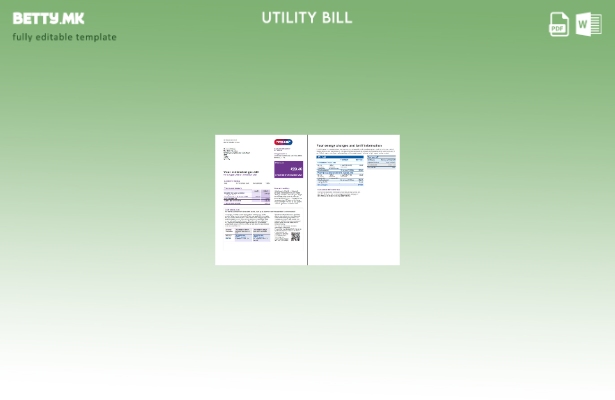 Модерен стил Обединетото Кралство Npower страници за сметки за комунални услуги,