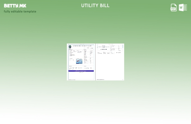 Модерен стил Пакистан WASA шаблон страници за сметки за комунални услуги