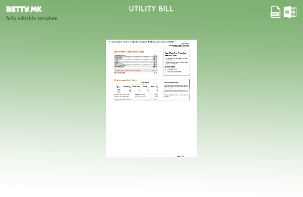 Модерен стил САД Њујорк PSEG шаблон страници за сметки за комунални услуги 2