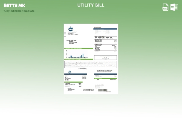 Модерен стил САД Ајдахо Boise City of Trees шаблон сметки за вода за комунални у