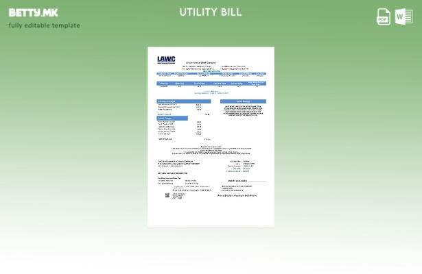 Модерен стил САД Калифорнија Линколн авенија вода компанија шаблон за комунални