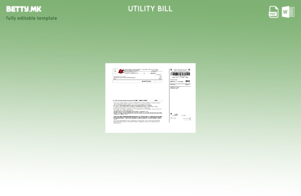 Модерен стил Украина Шаблон за сметки за Интернет за комунални услуги