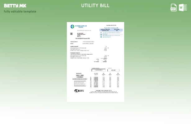 Модерен стил Шаблон верзија на сметки за комунални услуги на Обединетото Кралс 2