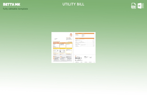 Модерен стил Шаблон за збор страници за сметки за комунални услуги од Австралија