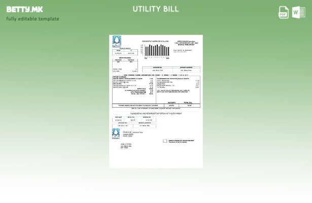 Модерен стил Шаблон за комунални сметки Саудиска Арабија AlKawther