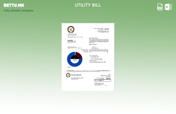 Модерен стил Шаблон за комунални сметки на Liberia Electricity Corporation