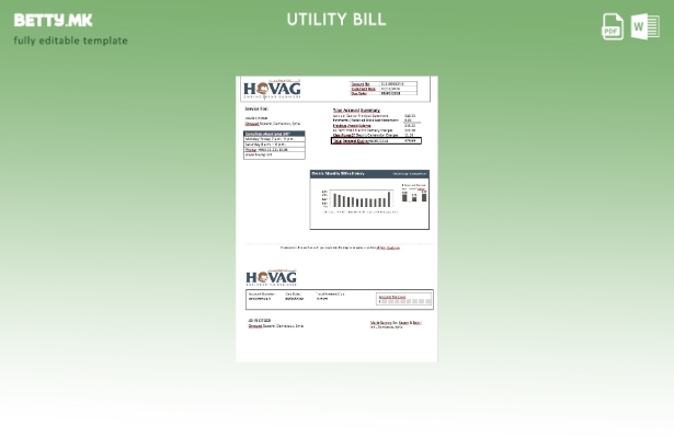 Модерен стил Шаблон за сметки за електрична енергија Сирија Ховаг