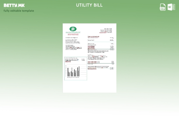 Модерен стил Шаблон за сметки за електрична енергија на компанијата за пренос на