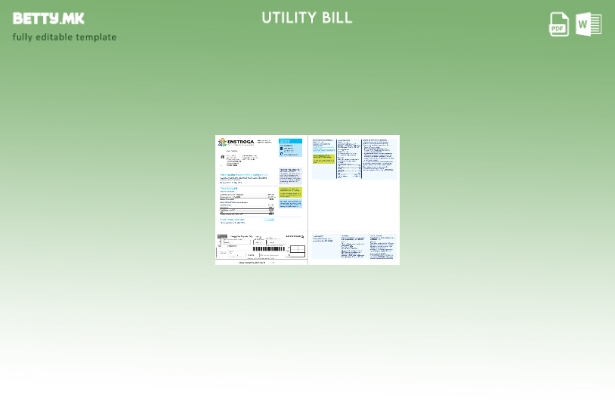 Модерен стил Шаблон за страници за сметки за комунални услуги Обединетото Крал 2