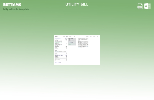 Модерен стил Шаблон за страници за сметки за комунални услуги во САД Филаделфи 1